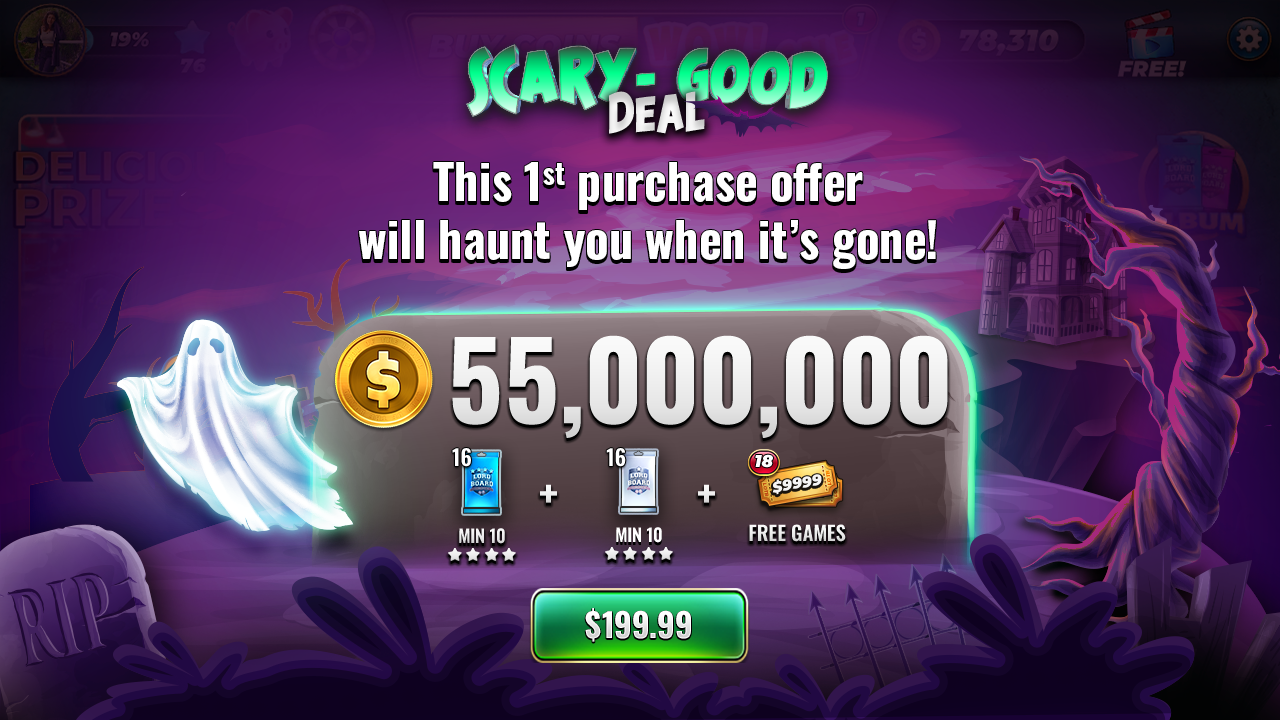 Scary-Good Deal — Beach Bum in-game offer design