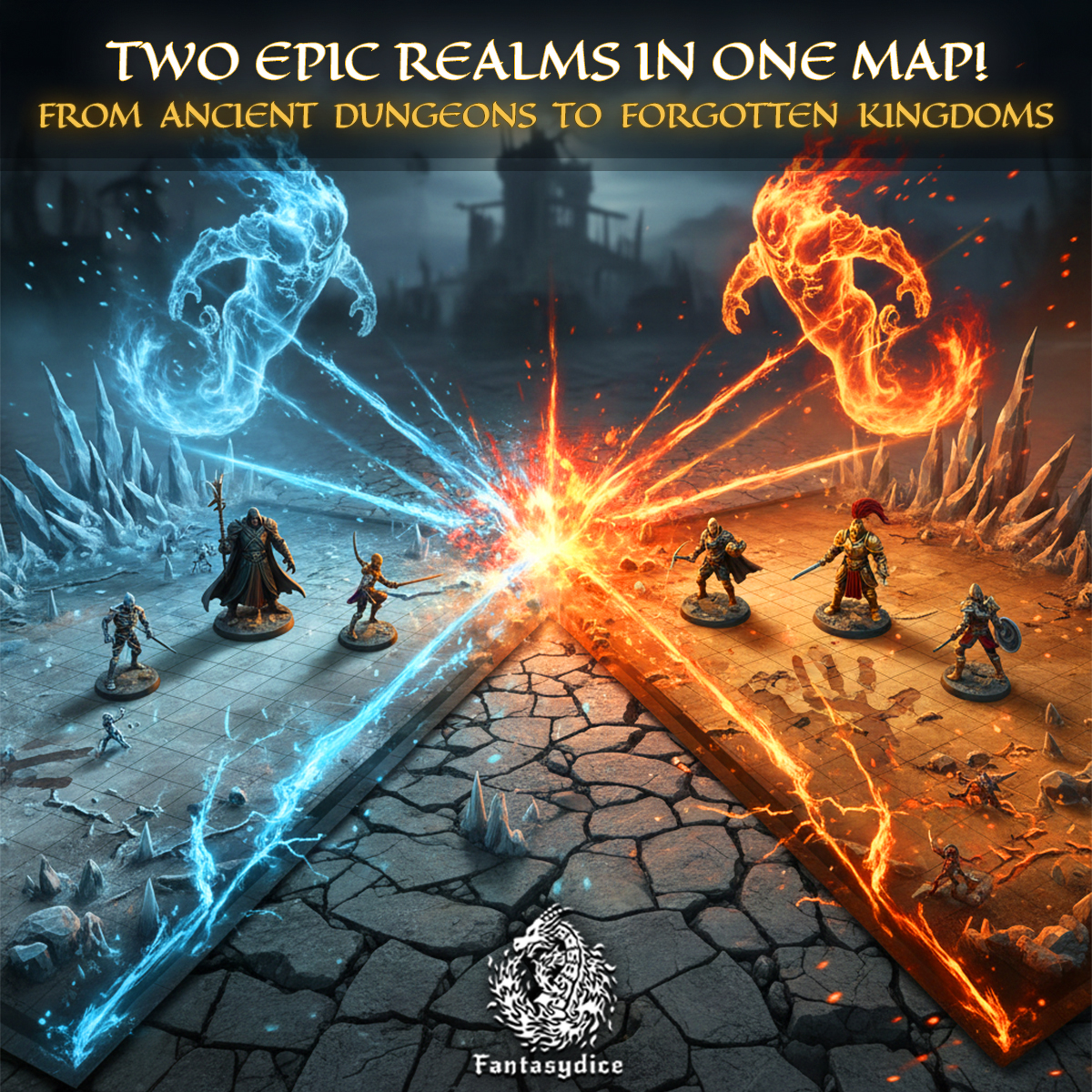 Battle map — two realms